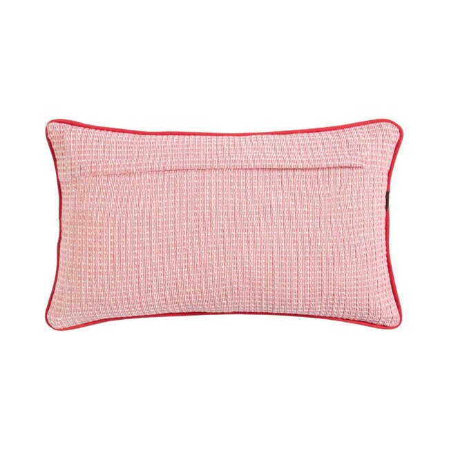 Linen & More Hyacinth Kussen wafel rood 30x50cm