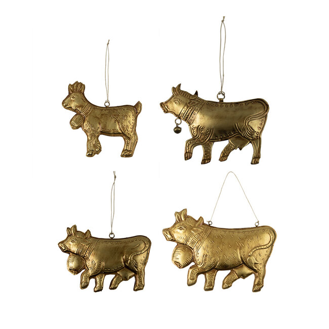 Mars & More hanger ijzer koe goud 17cm