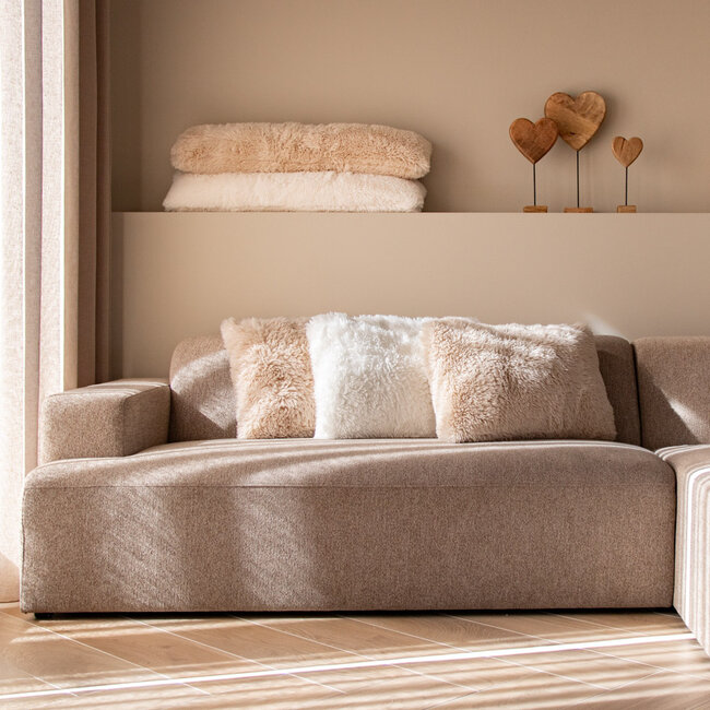 Mars & More groot kussen beer wit 40x60cm