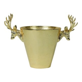 Mars & More wijnkoeler hert champagne goud large 42X48X30cm