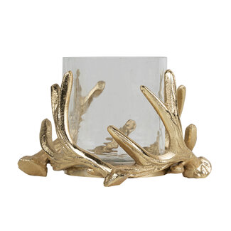 Mars & More windlicht gewei champagne goud dia 14cm