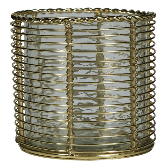 Mars & More windlicht metaal champagne goud b