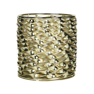 Mars & More windlicht metaal champagne goud d