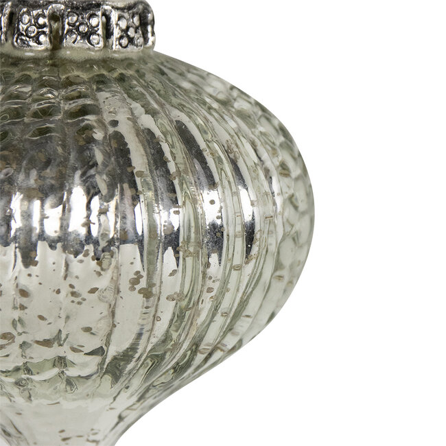 Mars & More decoratie bal gewei zilver 10cm