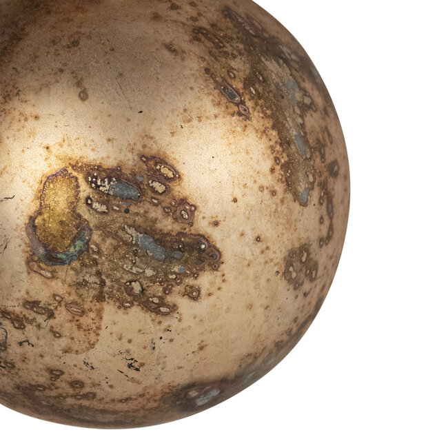 Mars & More decoratie bal hert antiek bruin 10cm