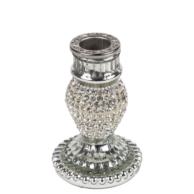 Mars & More kandelaar strass zilver 10cm