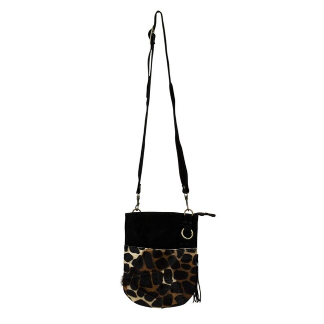 Mars & More *crossbody tas rond zwart giraf *