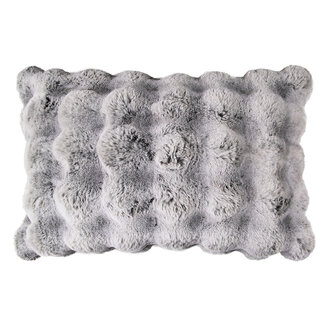 Mars & More groot kussen teddy bubble grijs 40x60cm