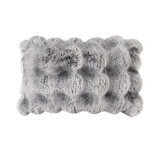 Mars & More half kussen teddy bubble grijs 30x50cm