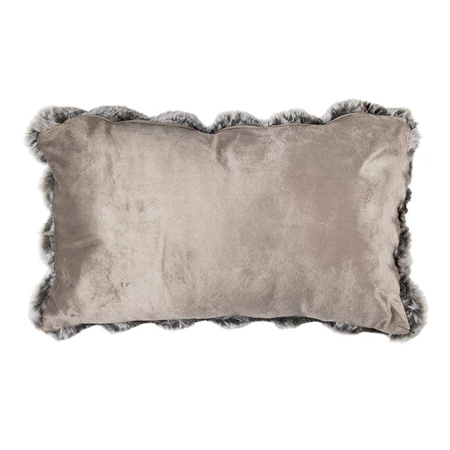 Mars & More half kussen teddy bubble grijs 30x50cm