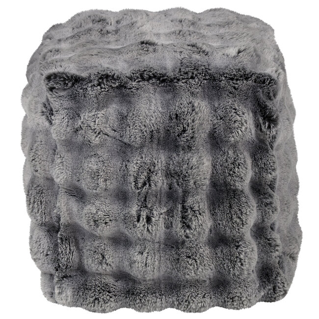 Mars & More poef teddy bubble grijs 40x40x45cm