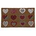Mars & More deurmat kokos hartjes rood wit beige 75cm