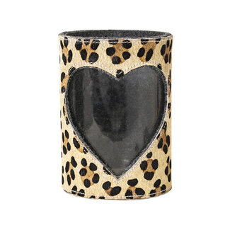 Mars & More *windlicht koe hart luipaard 20cm*