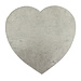 Mars & More placemat koehuid hart grijs 39cm