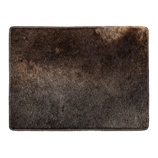 Mars & More placemat koehuid rechthoek grijs 30x40cm