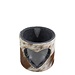 Mars & More windlicht koe hart bruin/wit 10cm