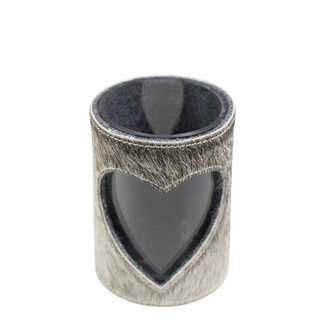 Mars & More windlicht koe hart grijs 15cm