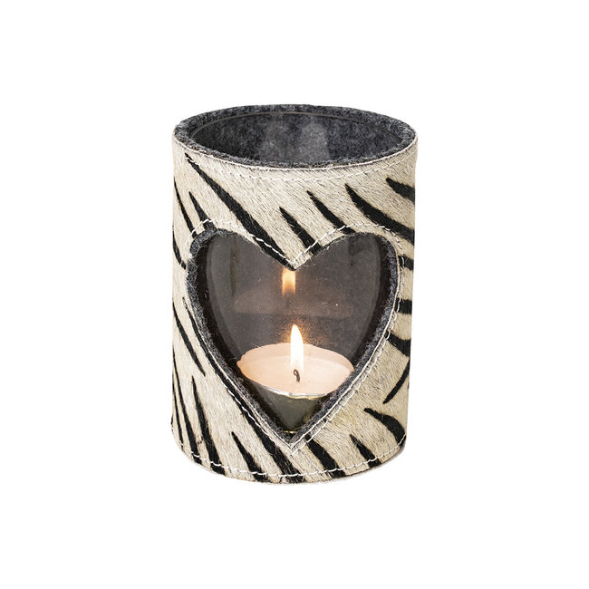 Mars & More *windlicht koe hart zebra 15cm*
