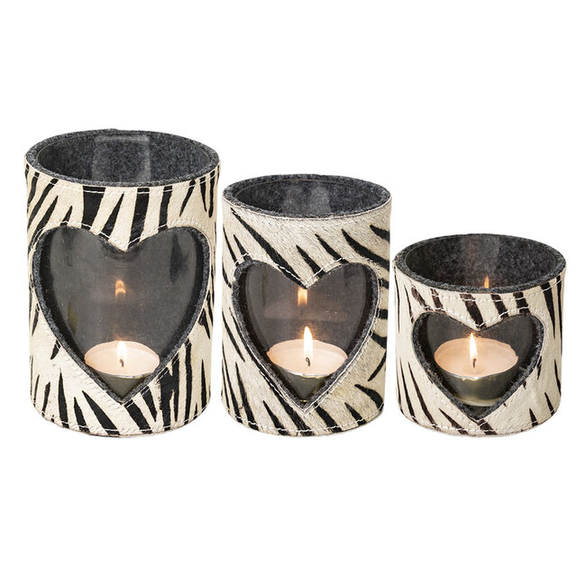 Mars & More *windlicht koe hart zebra 15cm*