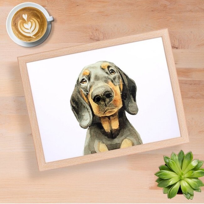 Lesser & Pavey Schootkussen gladharige teckel  44 x 33 x 6  cm