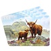Lesser & Pavey Placemats Schotse Hooglander met Kalf – Set van 4 (29x22 cm)