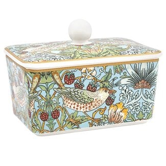 Lesser & Pavey Botervloot Strawbarry thief porselein -16x10x10cm