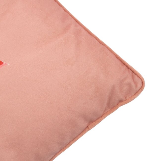 Mars & More Kussen Portret teckel roze 45x45cm