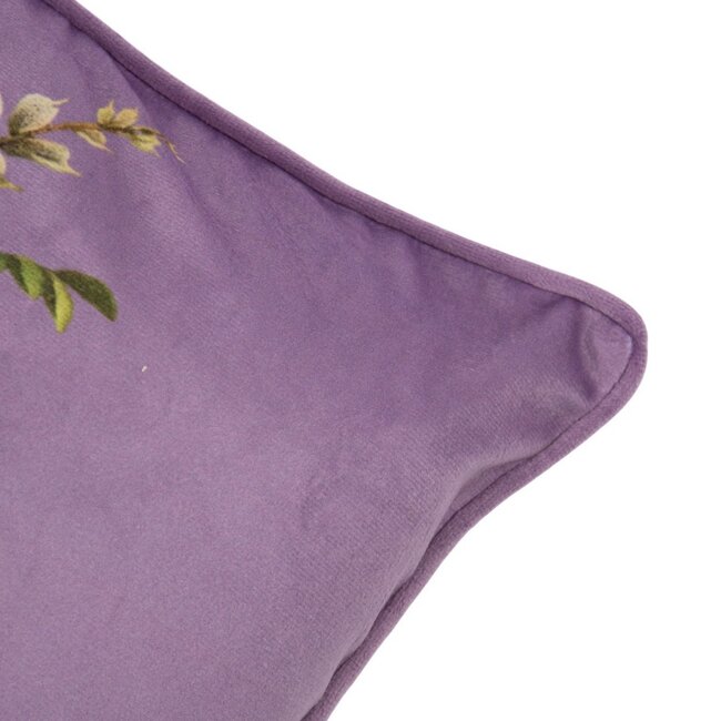 Mars & More Kussen Portret papegaai paars 45x45cm