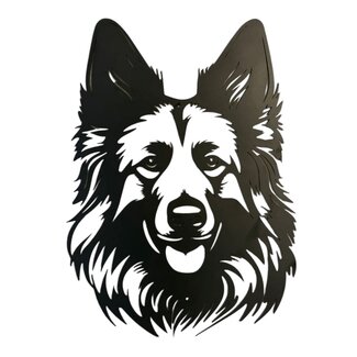 Siermetaal Wanddecoratie metaal Tervuerense Herder 40 cm x 28 cm