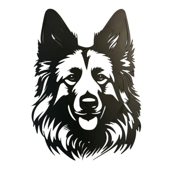 Siermetaal Wanddecoratie metaal Tervuerense Herder 40 cm x 28 cm