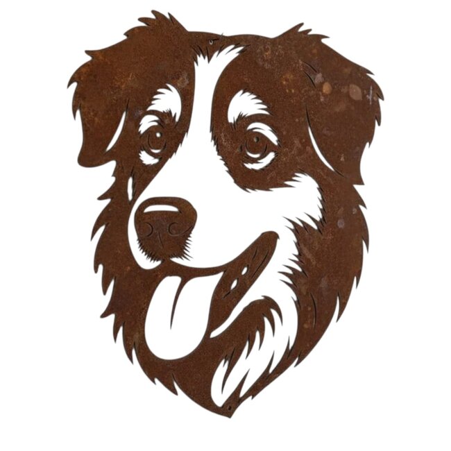 Siermetaal Wanddecoratie metaal Australian shepherd 37 x 31 cm