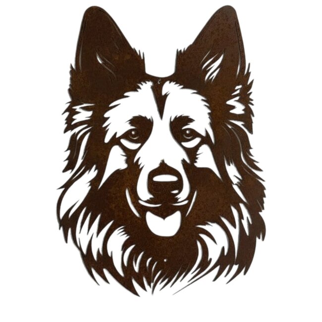 Siermetaal Wanddecoratie metaal Tervuerense Herder 40 cm x 28 cm