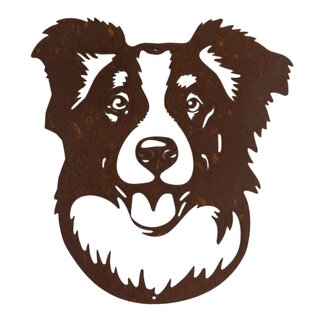 Siermetaal Wanddecoratie metaal Bordercollie Finn 33 x 29 cm