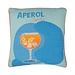 Mars & More Kussen Artisan Aperol spritz blauw 45x45cm