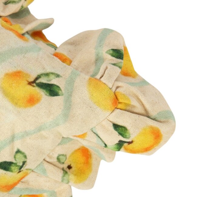 Mars & More Kussen Artisan Aperol spritz lemon plooien 45x45cm