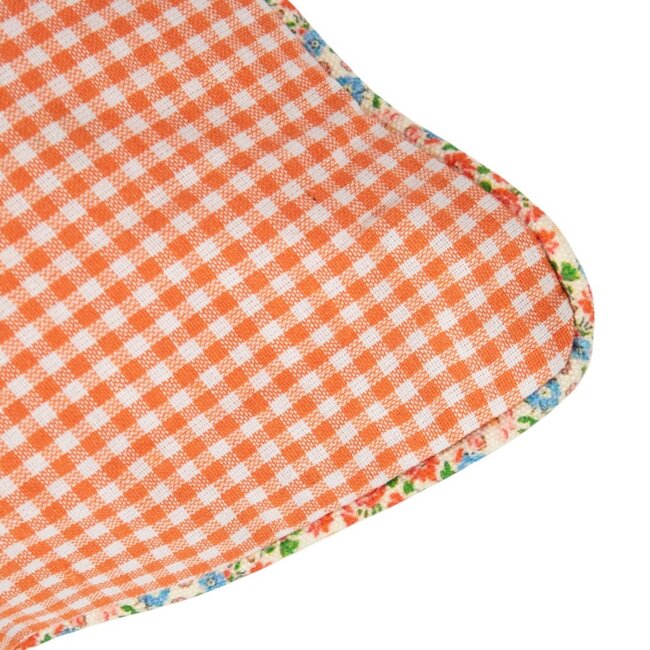 Mars & More Kussen Artisan Gingham spring print oranje 45x45cm