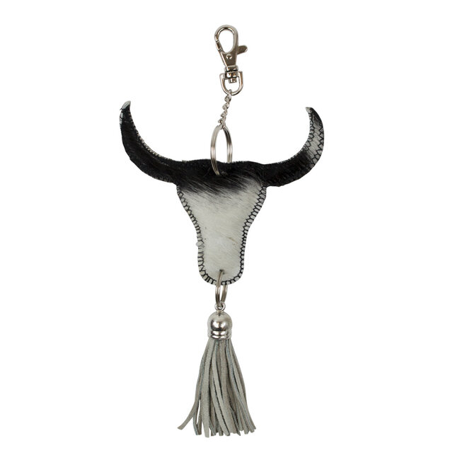 Mars & More sleutelhanger stier zwart 10cm
