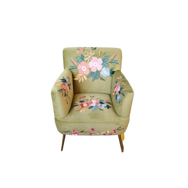 Mars & More Stoel Joy olijf groen 66,5x68x97cm