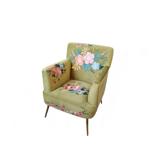 Mars & More Stoel Joy olijf groen 66,5x68x97cm