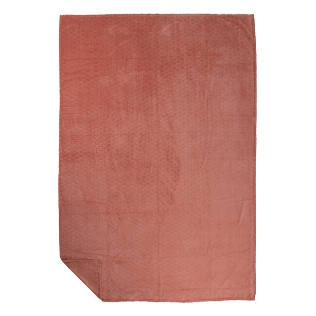 Linen & More Plaid Hartjes Roze 140x200cm