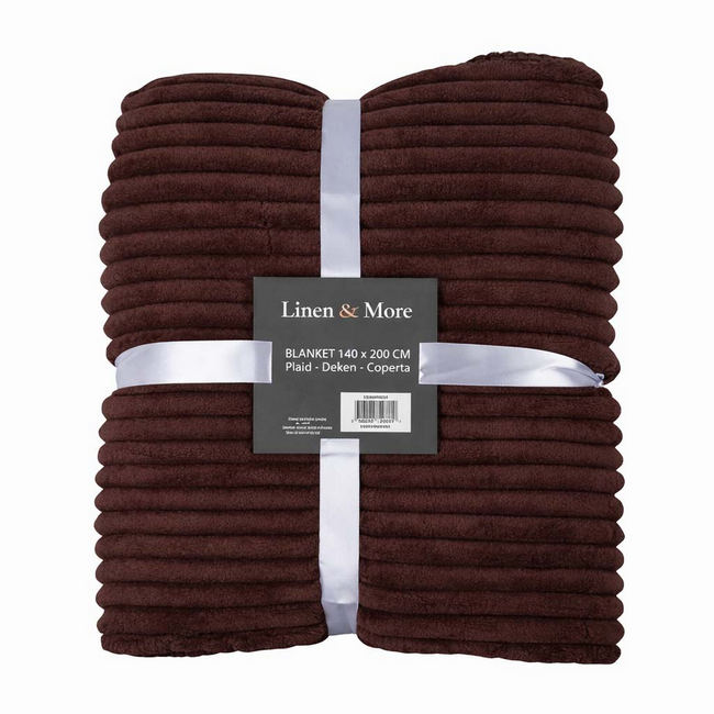 Linen & More Plaid Strepen Bruin 140x200cm