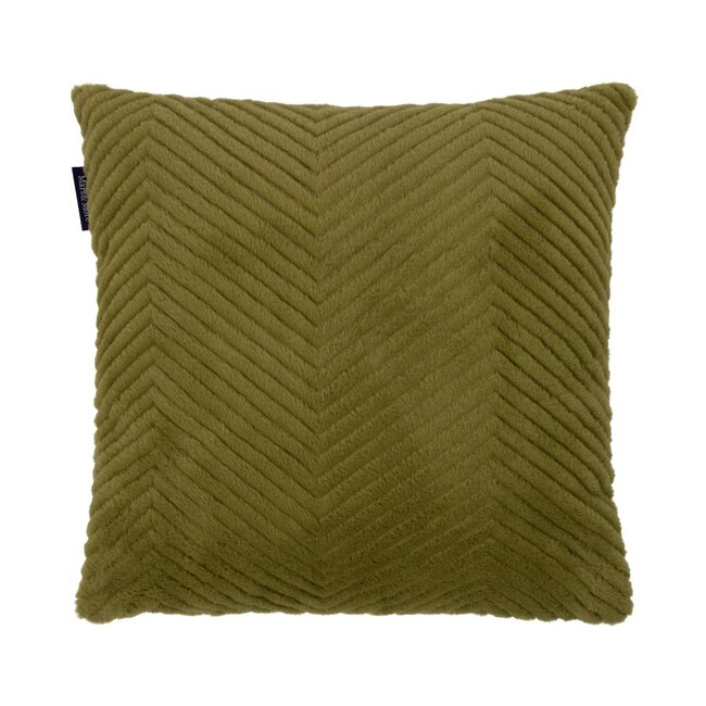 Mars & More Kussen Visgraat Groen 45x45cm