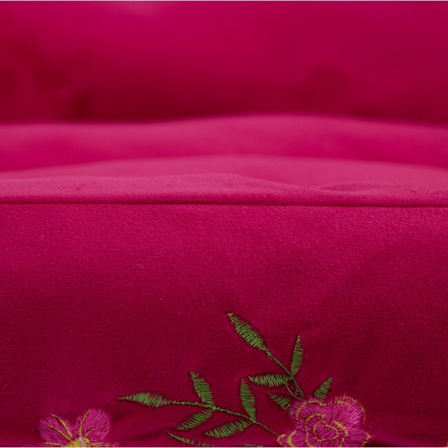 Mars & More Dierenmand L borduurwerk fuchsia roze 80x60x22cm