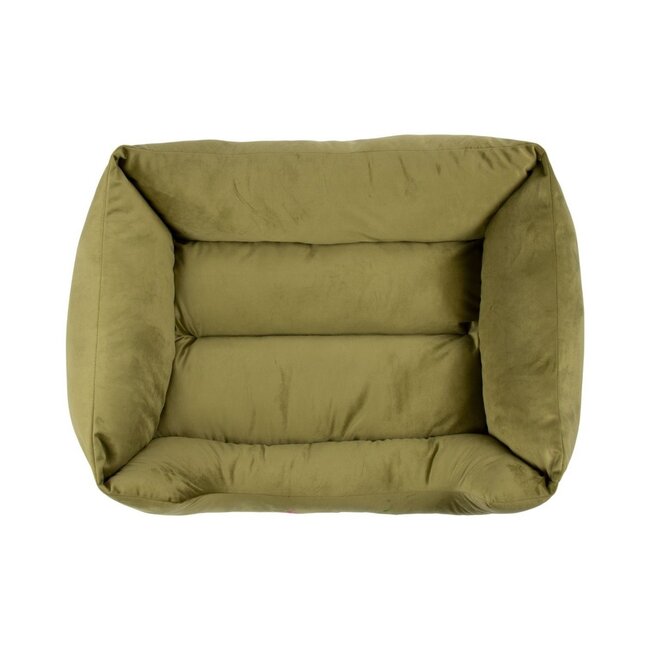 Mars & More Dierenmand L borduurwerk olijf groen 80x60x22cm