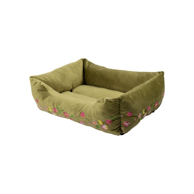 Mars & More Dierenmand M borduurwerk olijf groen 65x50x20cm