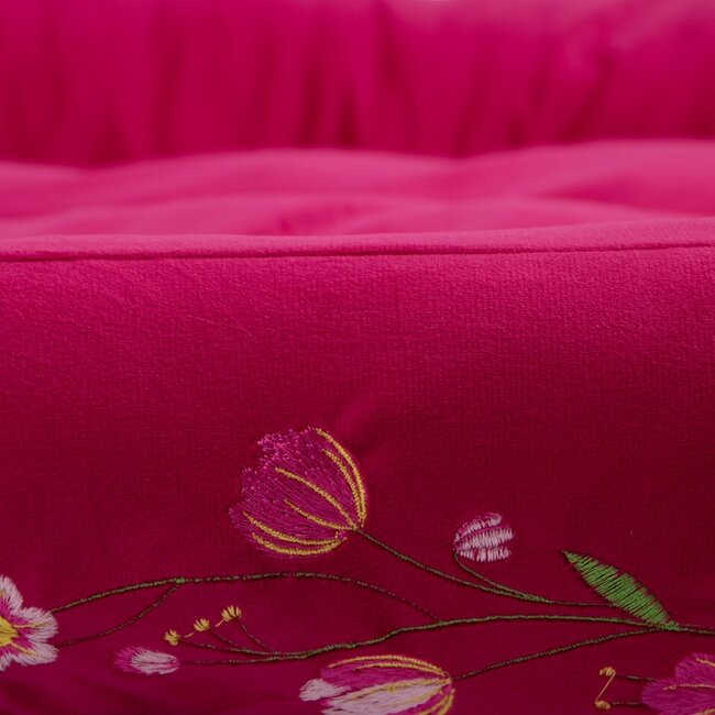 Mars & More Dierenmand XL borduurwerk fuchsia roze 100x70x22cm