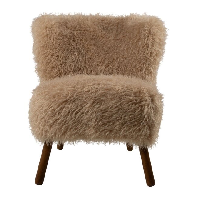 Mars & More stoel tibetan lamb beige 60x72x74cm