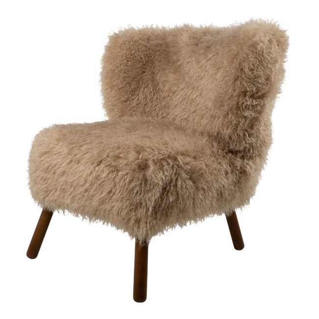 Mars & More stoel tibetan lamb beige 60x72x74cm