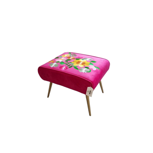 Mars & More Hocker Joy fuchsia roze 52x40x40cm