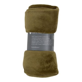 Linen & More Marmaris plaid Groen 130x170cm (rolled)